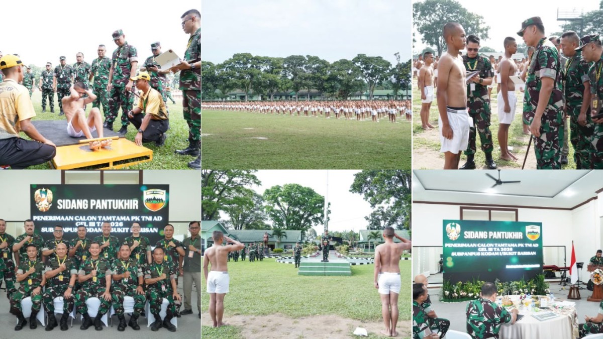 Pangdam I/BB Pimpin Sidang Pantukhir Cata PK TNI AD Gel III, 2.171 Calon Ikuti Seleksi