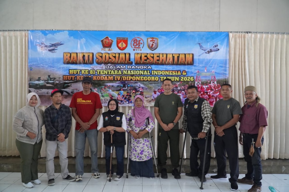Bakti Sosial Kesehatan Warnai HUT ke-81 TNI dan HUT ke-76 Kodam IV/Diponegoro di Temanggung
