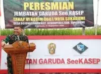 Dandim 0607/Sukabumi Resmikan Jembatan See KASEP: Kreatif, Agamis, Sehat, Edukatif dan Produktif
