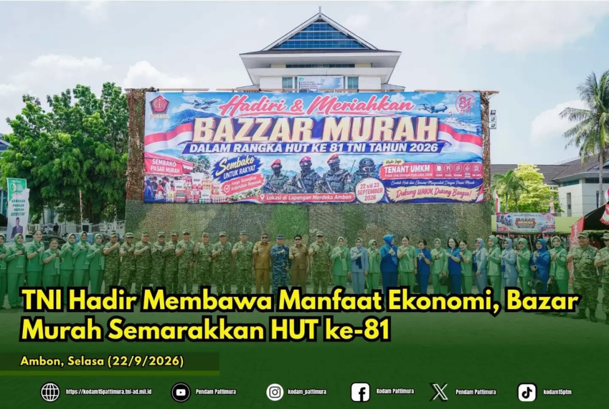 TNI Hadir Membawa Manfaat Ekonomi, Bazar Murah Semarakkan HUT ke-81