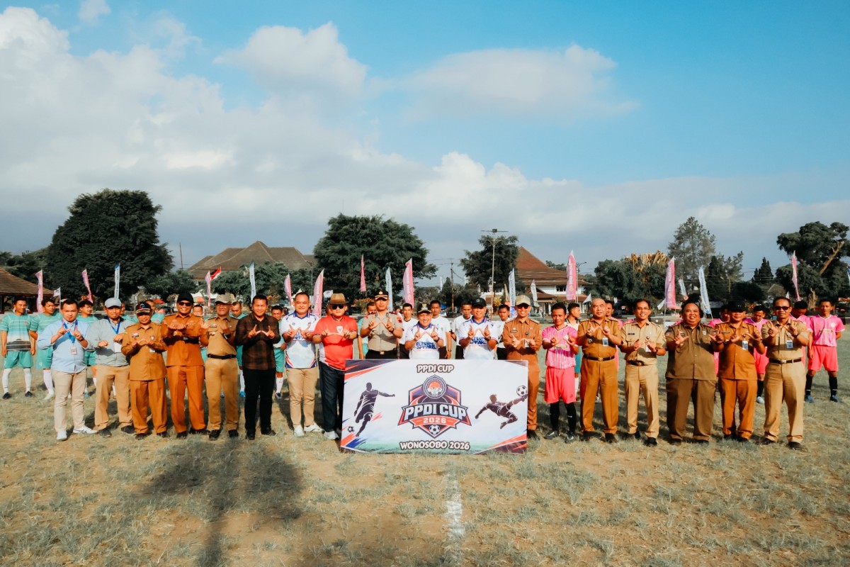 Pererat Silaturahmi, Kasdim 0707/Wonosobo Hadiri Pembukaan Open Turnamen Sepak Bola PPDI Cup 2026