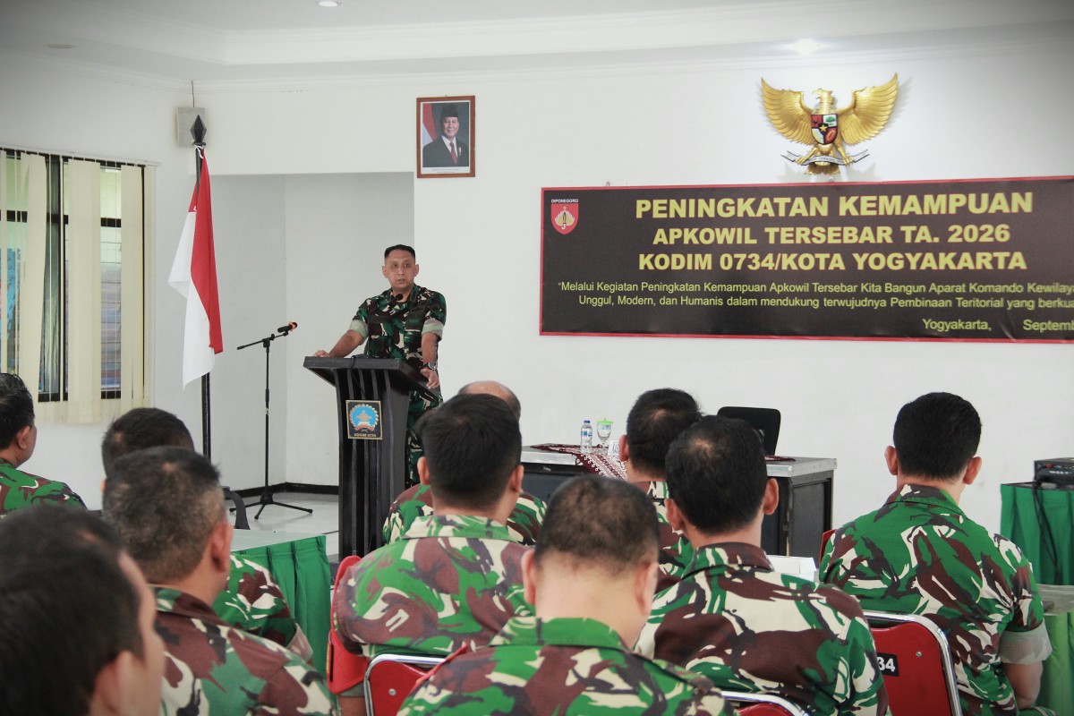 Perkuat Peran Babinsa, Kodim Jogja Tingkatkan Kemampuan Apkowil Tersebar TA 2026