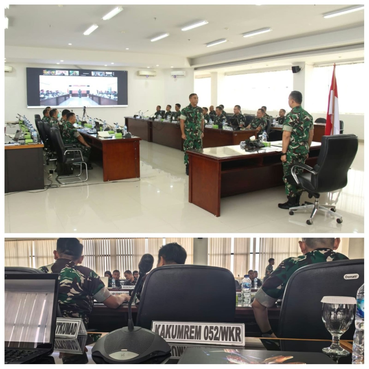 Perkuat Fungsi Hukum dalam Operasi Militer, Kakumrem 052/Wijayakrama Hadiri Pra Uji Naskah Juknis Taktik Hukum dalam Operasi Militer