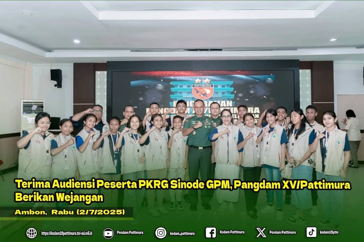 Berikan Wejangan, Pangdam XV/Pattimura Terima Audiensi Peserta PKRG Sinode GPM