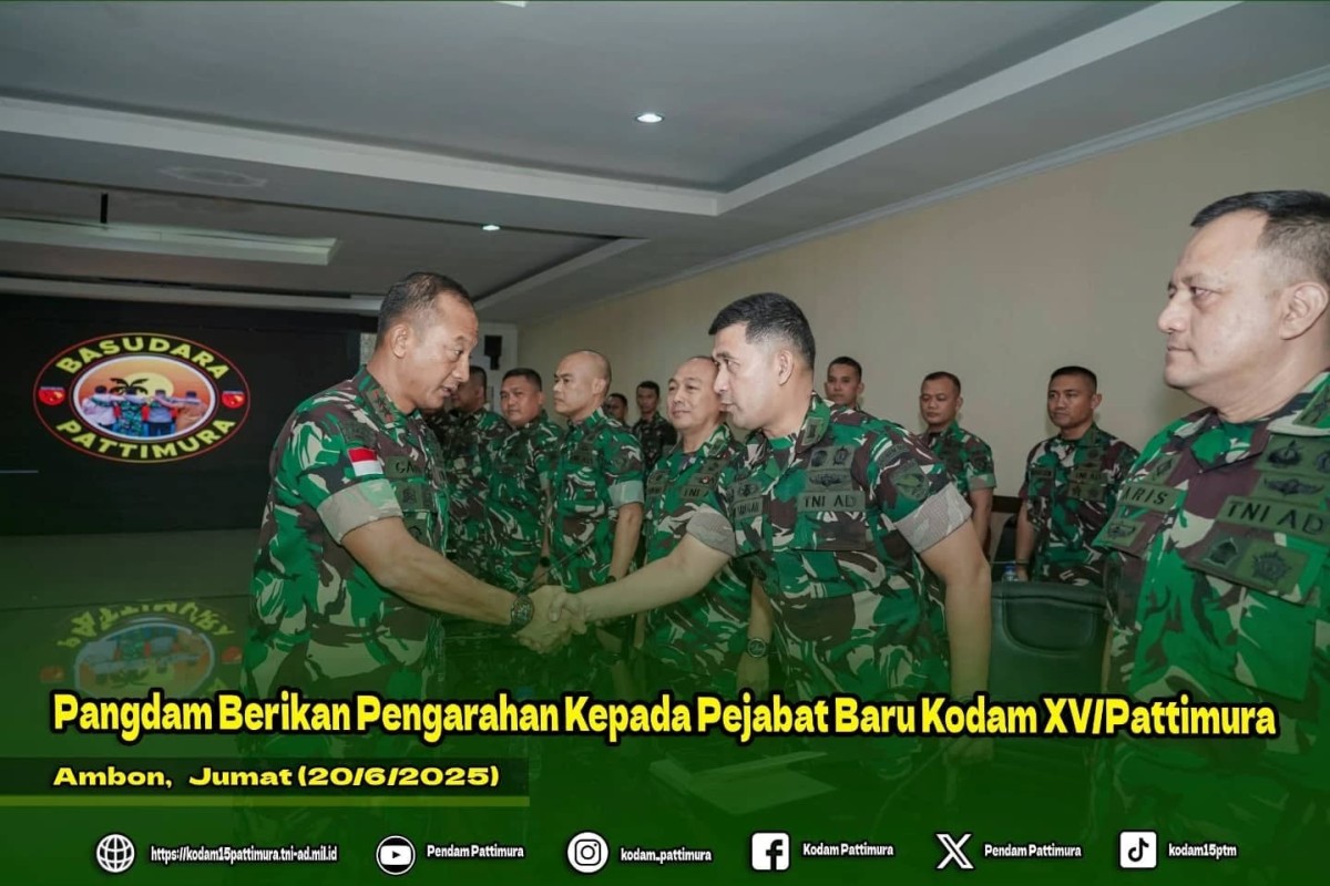 Pangdam Berikan Pengarahan Kepada Pejabat Baru Kodam XV/Pattimura