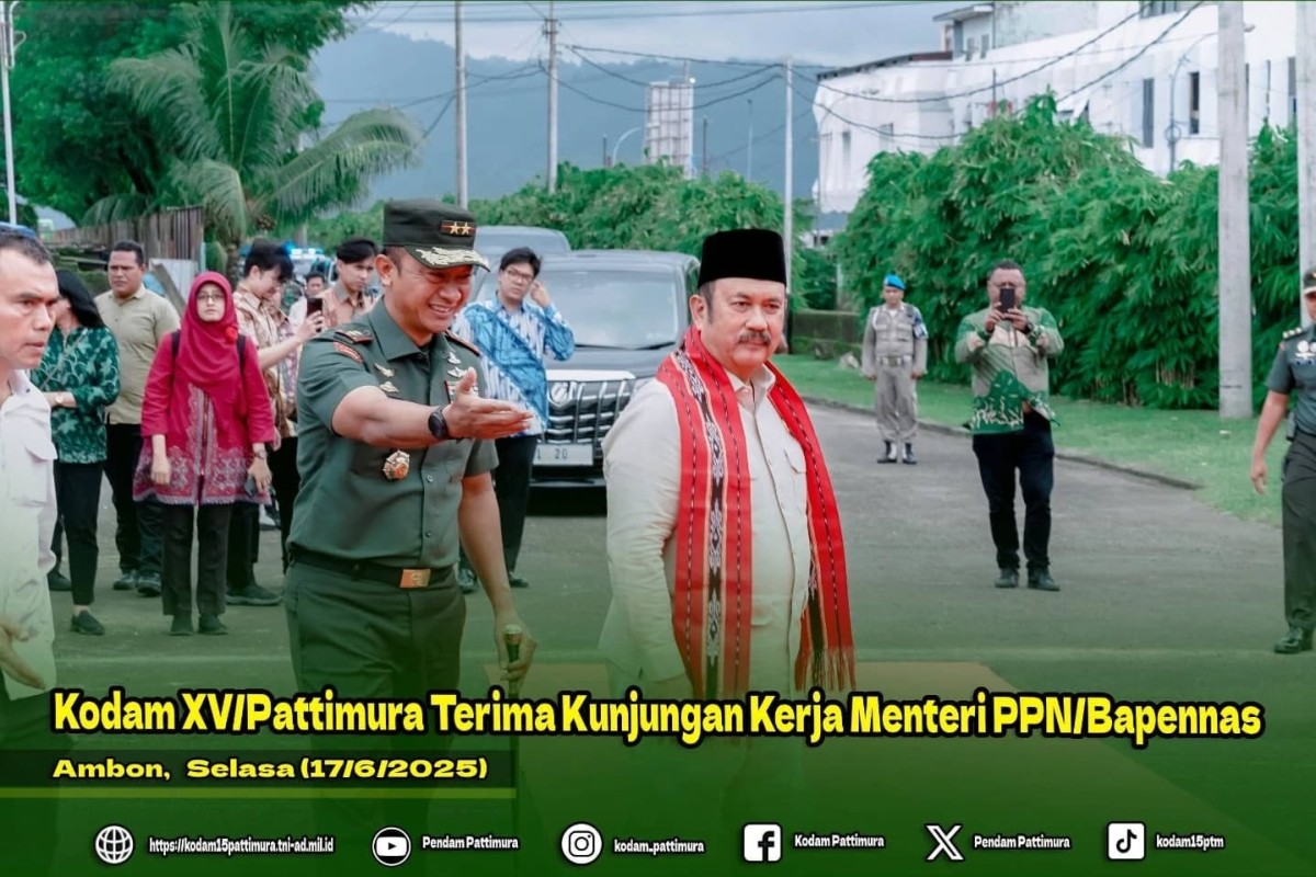 Kodam XV/Pattimura Terima Kunjungan Kerja Menteri PPN/Bapennas
