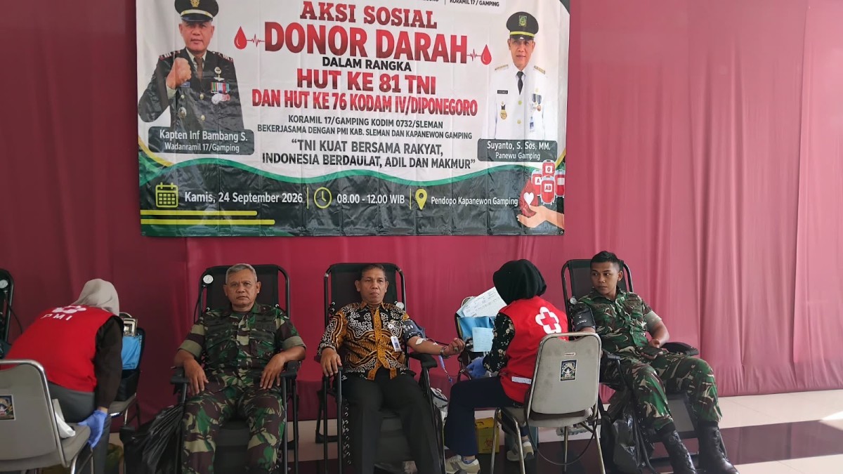 Donor Darah HUT TNI Satu Kantong Ribuan Harapan