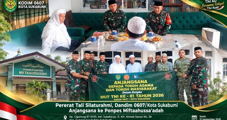 Pererat Tali Silaturahmi, Dandim 0607/Kota Sukabumi Anjangsana ke Ponpes Miftaahussa'adah