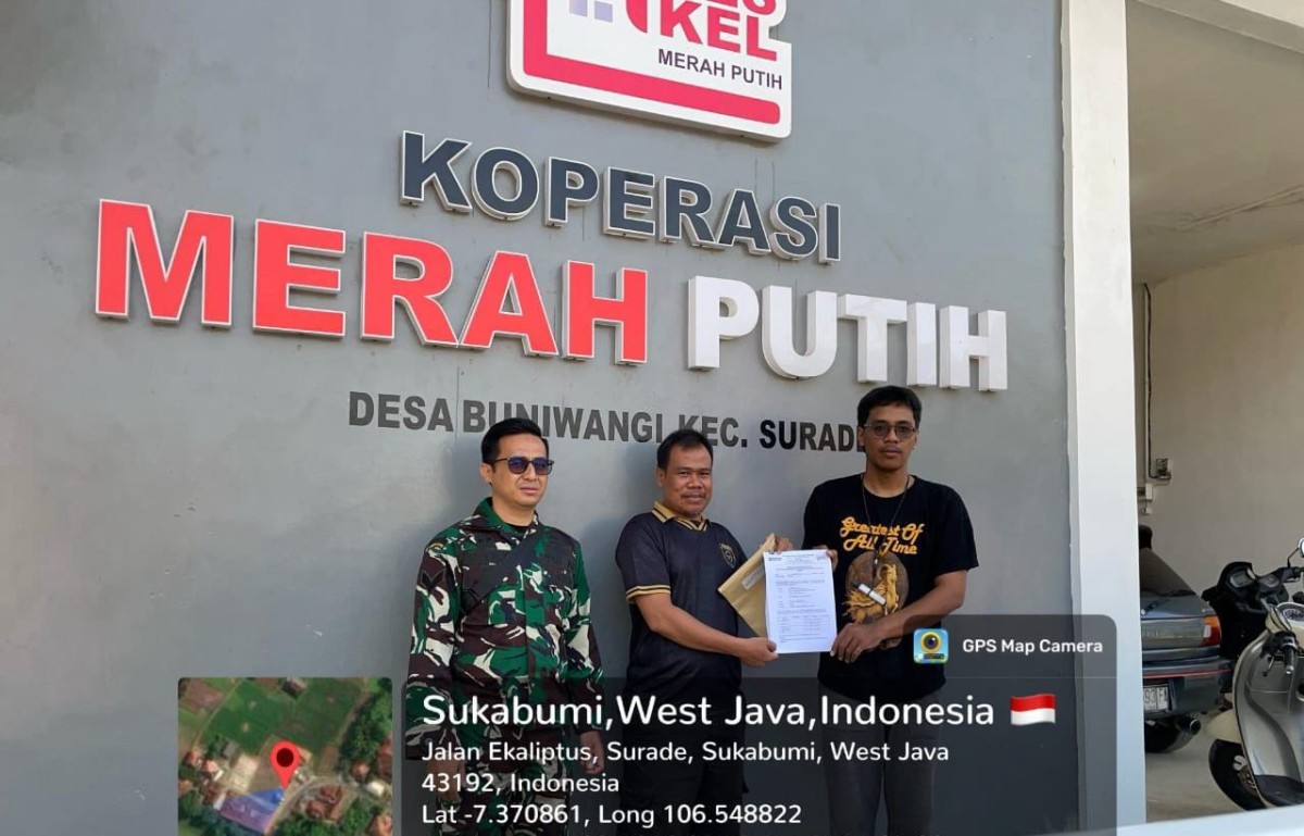Babinsa Buniwangi Dampingi Pemasangan CCTV Koperasi Desa Merah Putih