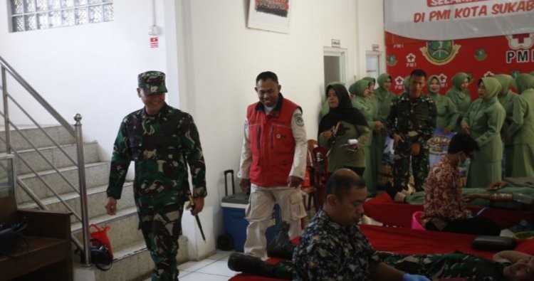 Kodim 0607 Kota Sukabumi Gelar Aksi Donor Darah Sambut HUT TNI ke-81