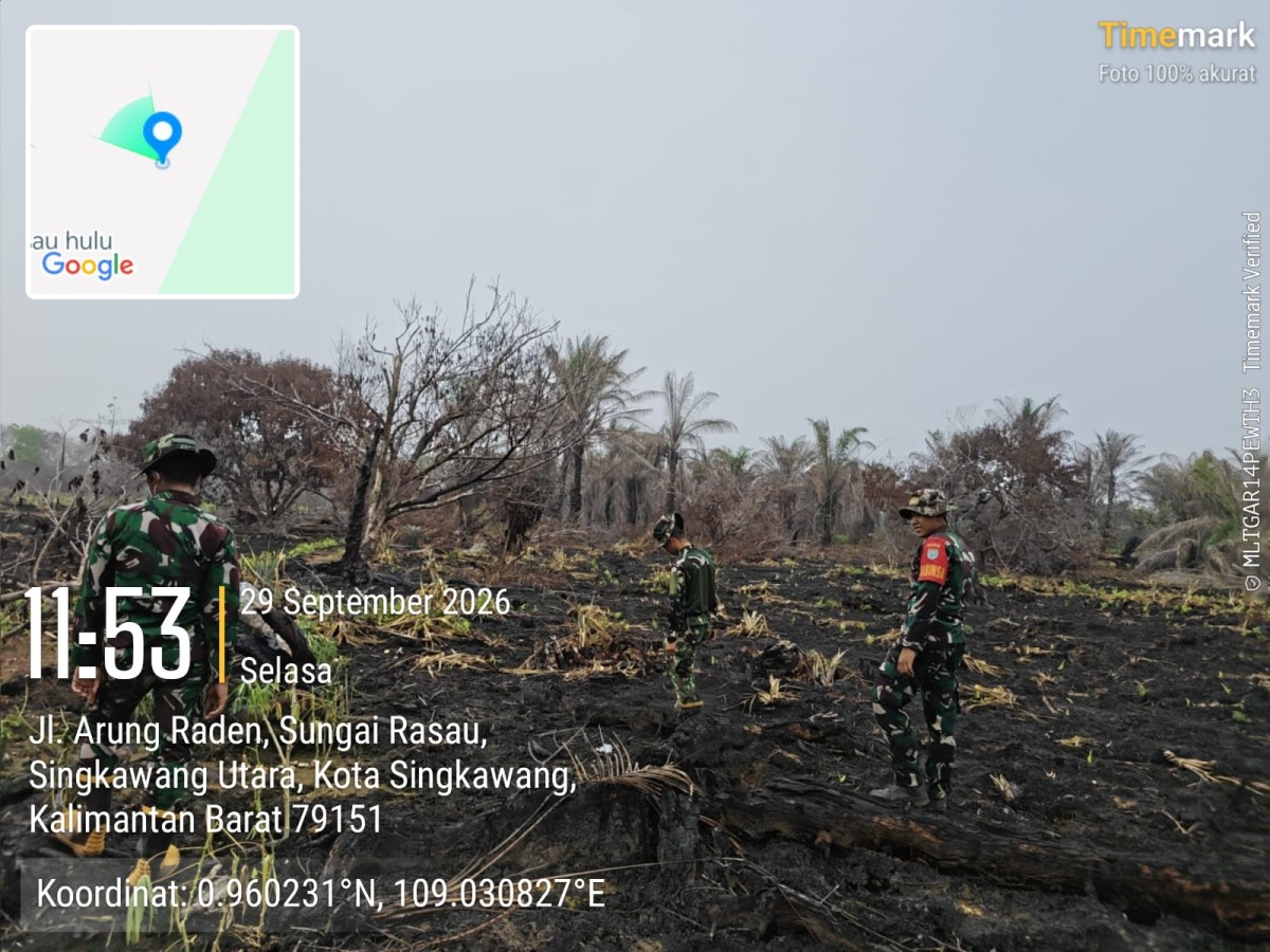 Karhutla Terkendali, Kodim 1202/Skw Tetap Patroli di Tiga Wilayah Rawan