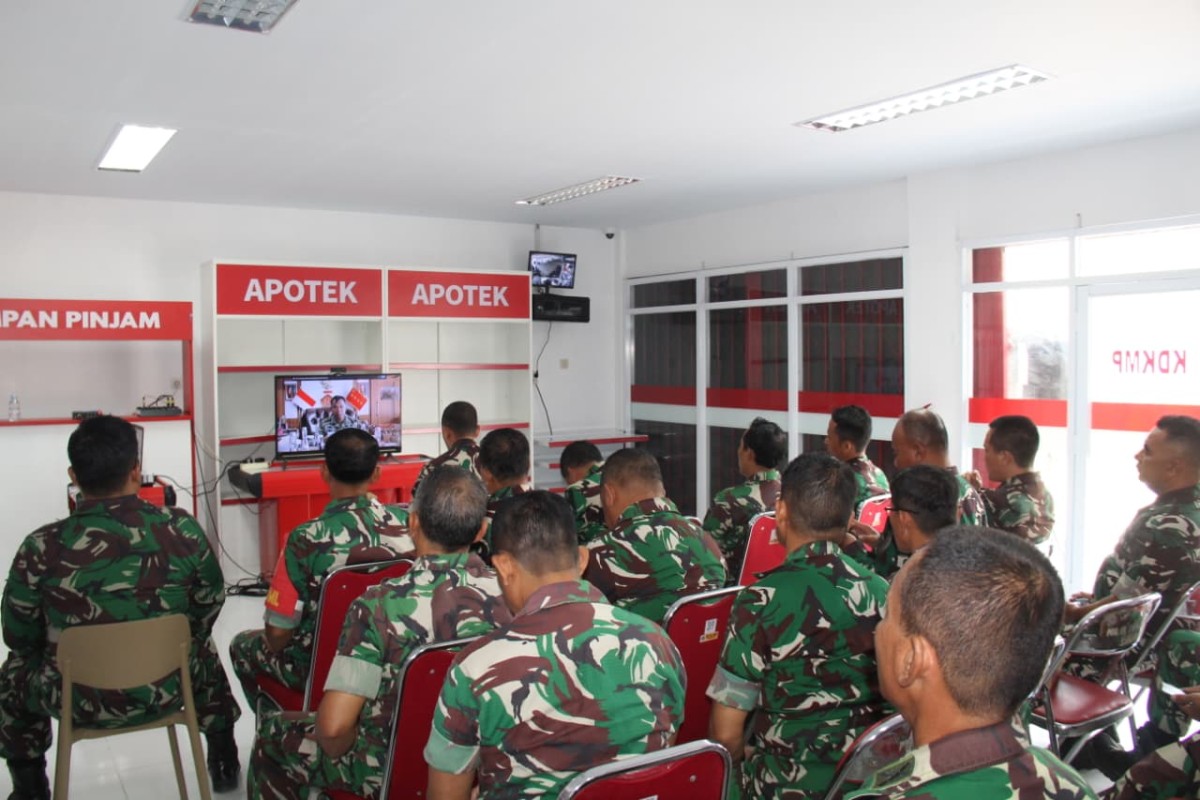 Dandim Klaten Ikuti Vicon Evaluasi Percepatan Pembangunan KDKMP Bersama Wapang TNI