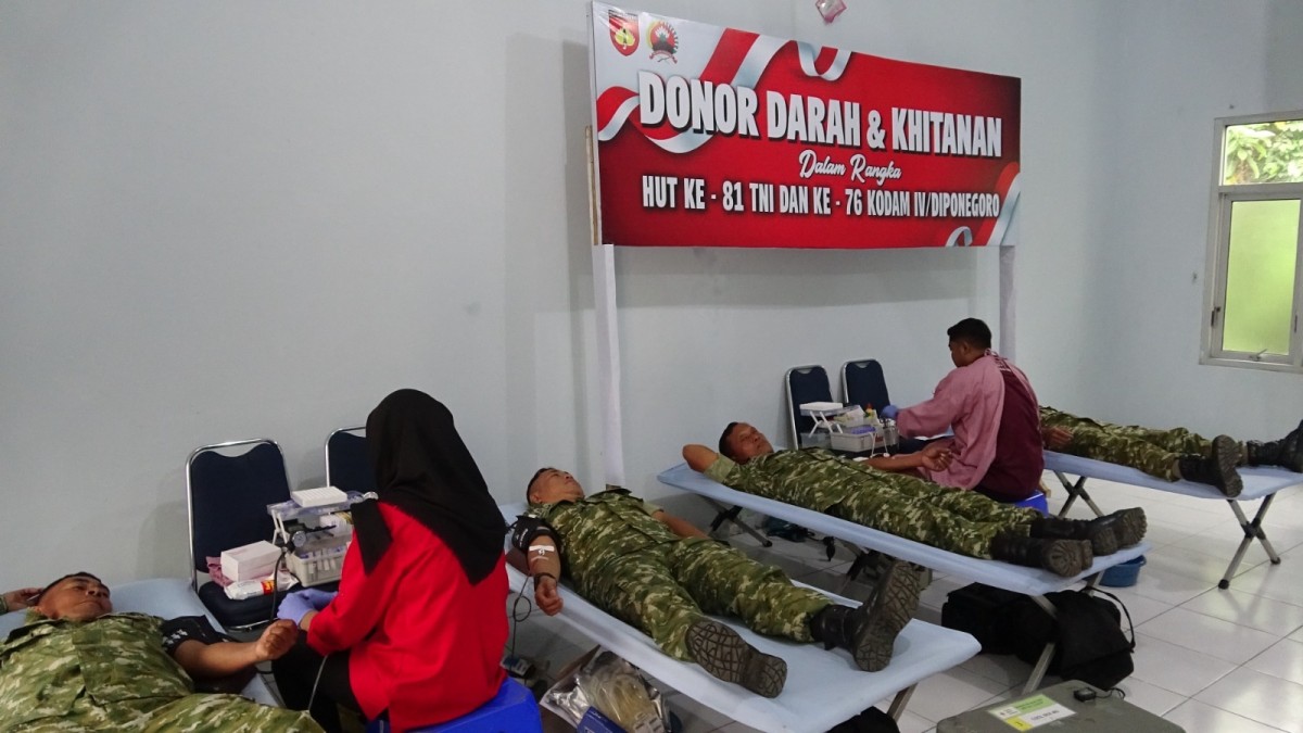 Kodim 0703/Cilacap Gelar Baksoskes Sambut HUT ke-81 TNI dan HUT ke-76 Kodam IV/Diponegoro
