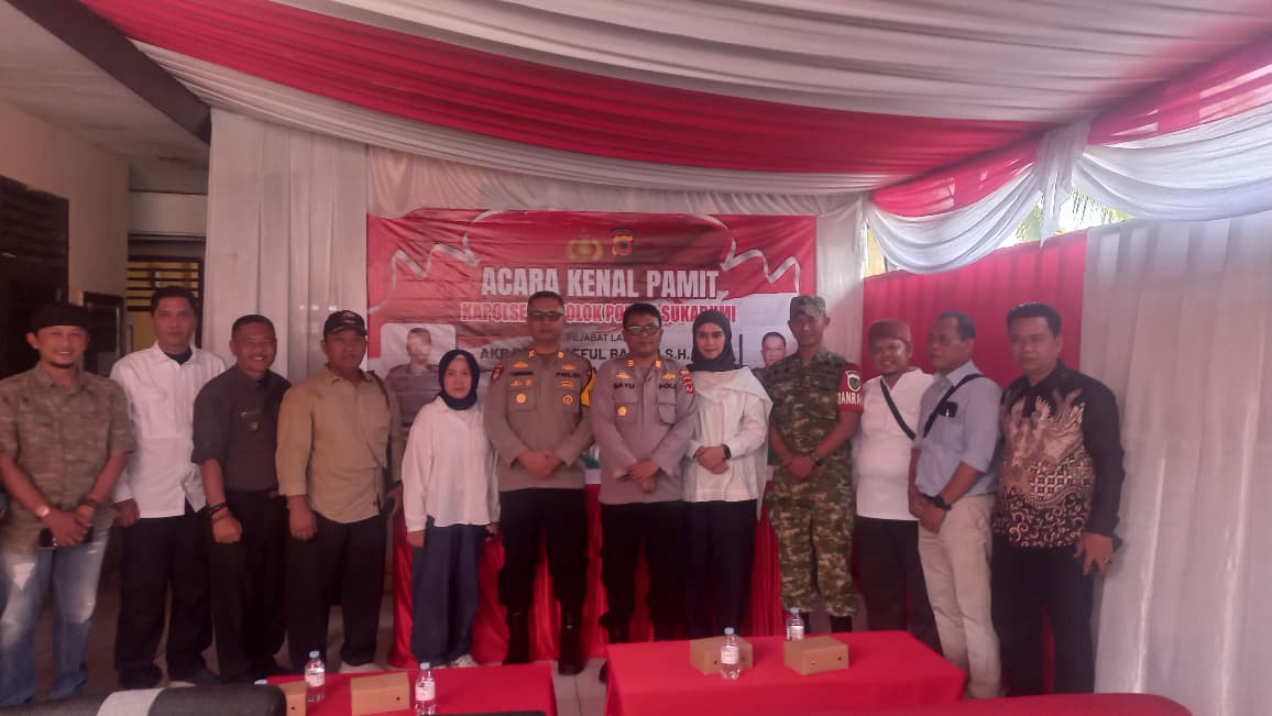 Danramil 2201/Cisolok Hadiri Acara Kenal Pamit Kapolsek Cisolok
