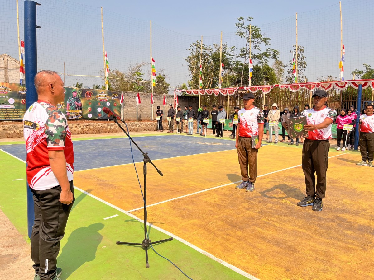 Kasdim 0624/Kab. Bandung Pimpin Upacara Pembukaan Turnamen Bola Voli Dandim Cup 2026