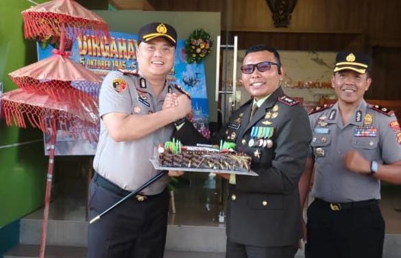 Markas Kodim Klungkung Diserbu Polres di HUT Ke-81 TNI