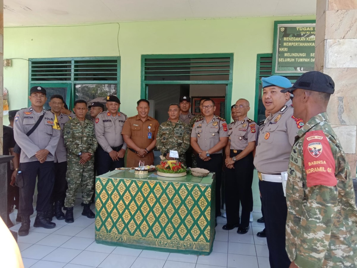 Serbu Koramil Jajaran Kodim Klungkung, Forkopimcam Serentak Beri Kejutan di HUT Ke 81 TNI