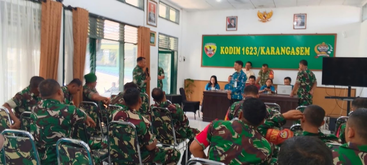 Sosialisasi Identitas Kependudukan Digital, Kasdim 1623/Karangasem Ajak Anggota Jadi Agen Perlinsos