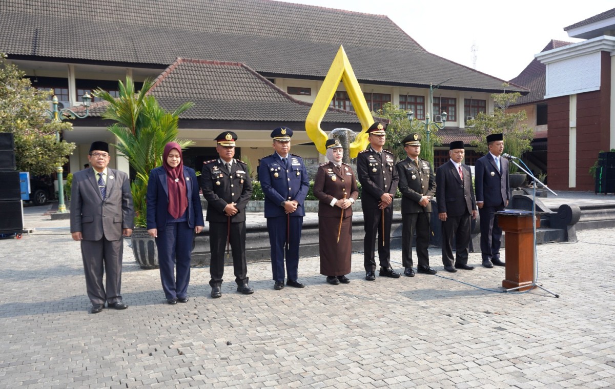 Dandim 0731/Kulon Progo Beserta Anggota Ikuti Upacara  Peringatan Hari Kesaktian Pancasila Tingkat Kabupaten