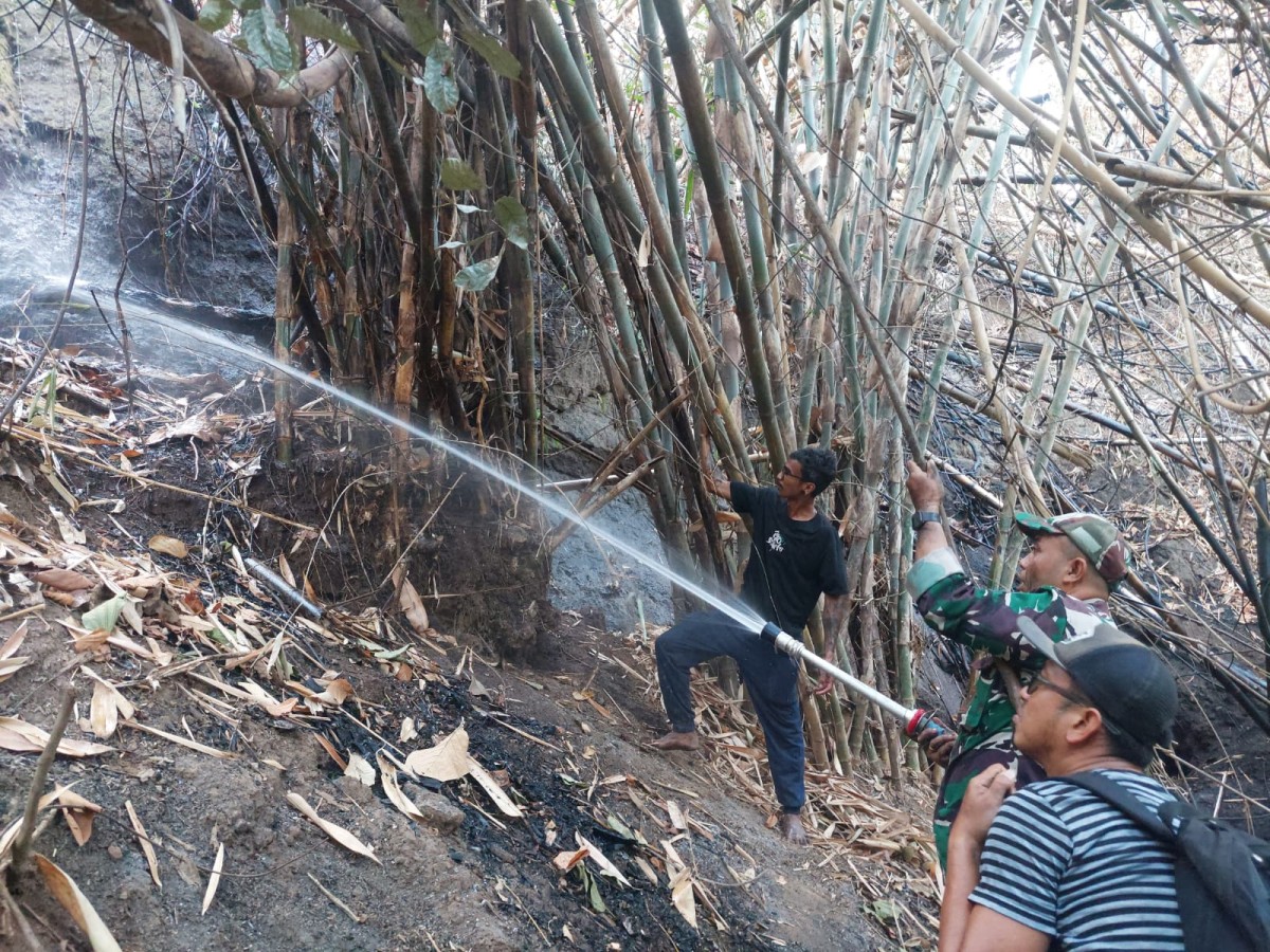 Sinergi Cepat Babinsa busungbiu dan Warga Padamkan Kebakaran Lahan 25 Are di Busungbiu