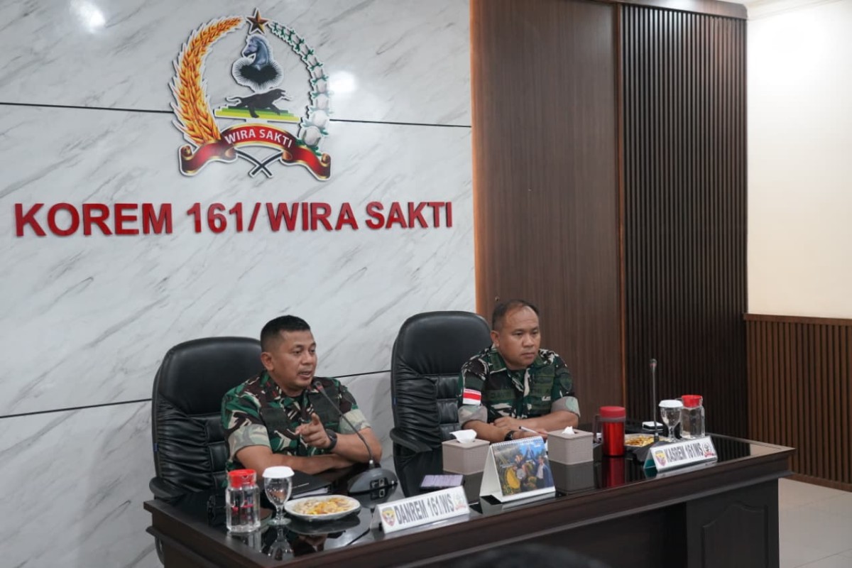 Danrem 161/Wira Sakti Pimpin Rakor, Matangkan Kesiapan Kunjungan Kerja Menhan RI