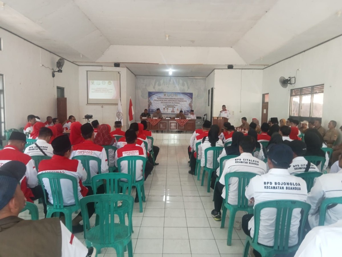 Koramil 1008/Buahdua Hadiri Pengukuhan dan Pelantikan Pengurus DPK ABPEDNAS Kecamatan Buahdua