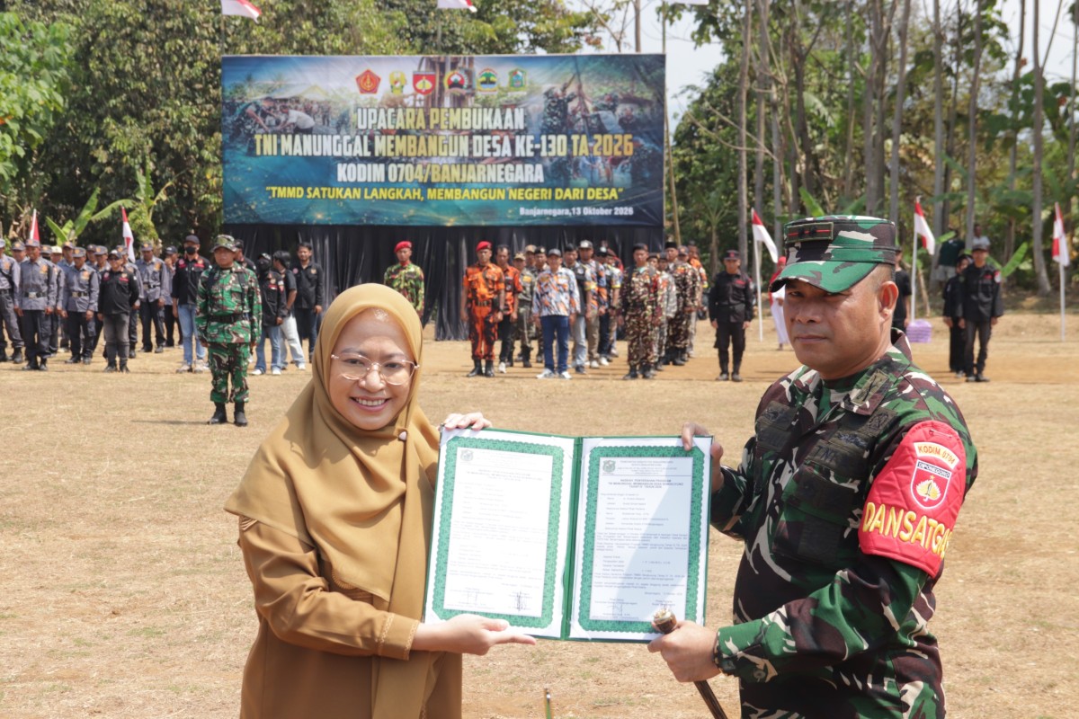 Bupati Banjarnegara Buka TMMD Sengkuyung Tahap IV 2026 Dandim Siap Percepat Pembangunan Desa Kecepit