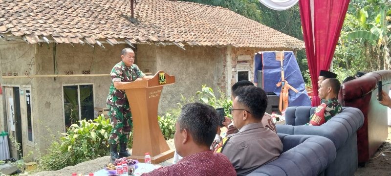 Kodim 0607/Kota Sukabumi Letakkan Batu Pertama Jembatan Perintis Garuda Cipalasari Tahap VII Tahun 2026