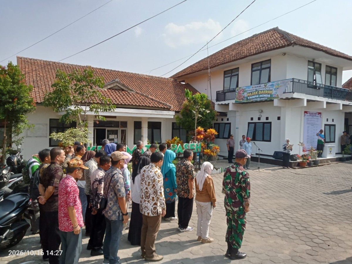 Danpos Paseh Hadiri Apel Kesiapan dan Deklarasi Damai Pilkades Serentak 2026–2034