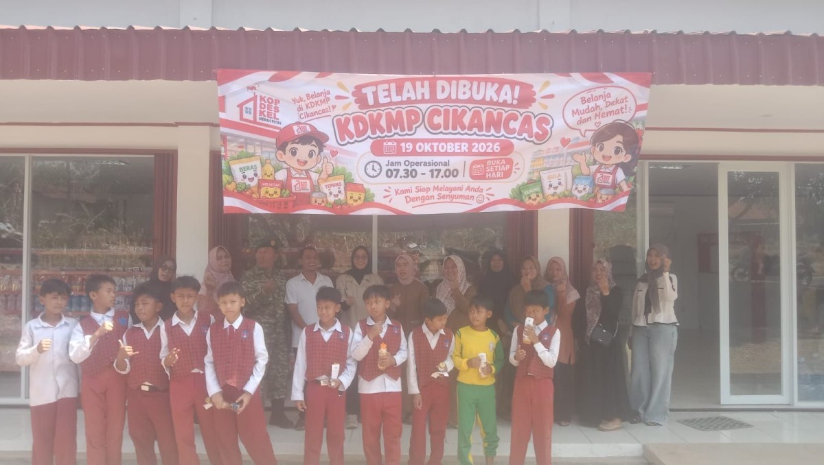 Babinsa Desa Cikancas Hadiri Peresmian Dan Launching KDKMP, Dorong Penguatan Ekonomi Masyarakat