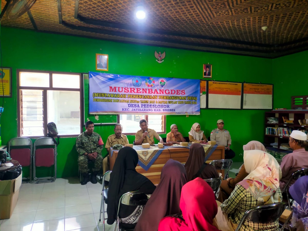 Babinsa Koramil 02/Jatibarang Hadiri Musdes Penetapan RKP Desa Pedeslohor Tahun Anggaran 2027