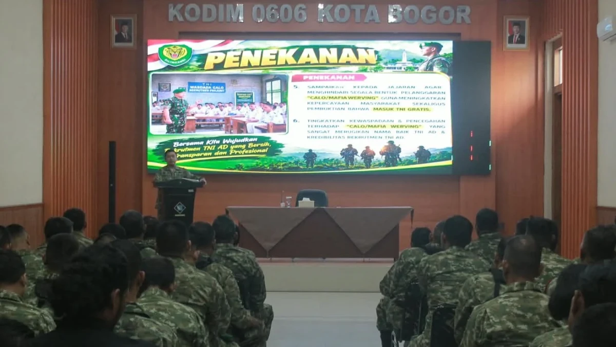 Kodim 0606/Kota Bogor Gelar Jam Komandan, Prajurit Ditekankan Jaga Disiplin dan Profesionalisme