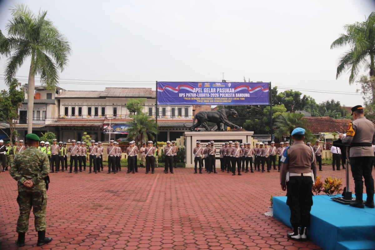 Kasdim 0624/Kab Bandung Hadiri Apel Gelar Pasukan Operasi Patuh Lodaya 2026