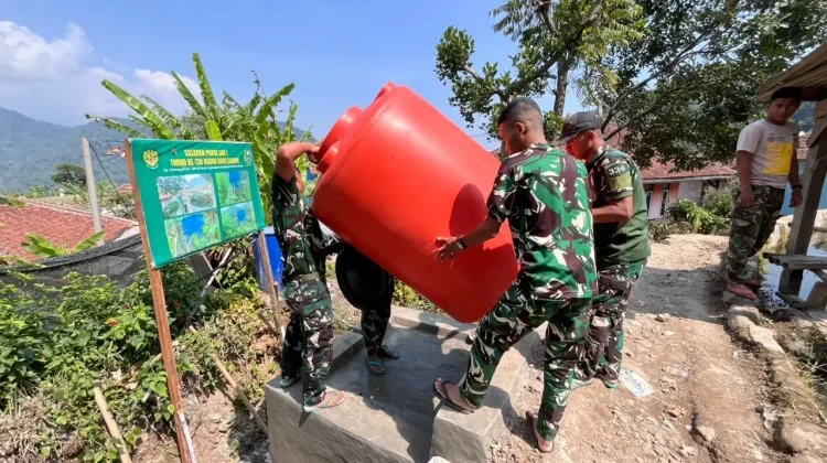 Satgas TMMD, Buka Harapan Baru Warga Cupunagara, Dengan Penampungan Air Bersih