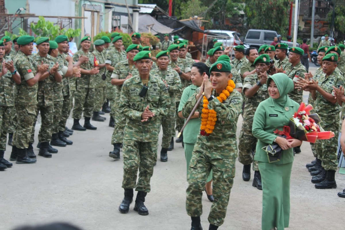 Estafet Kepemimpinan Kodim 1616/Gianyar, Letkol Inf Ade Mufti Kusuma Resmi Disambut sebagai Dandim Baru